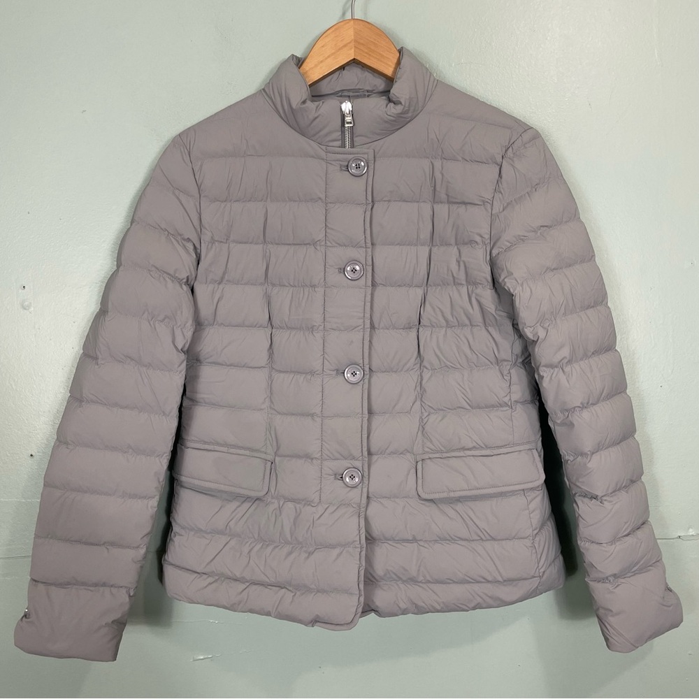 Herno Quilted Nylon Jacket Women’s IT 42 US 6 Gray Short Down Lightweight Puffer